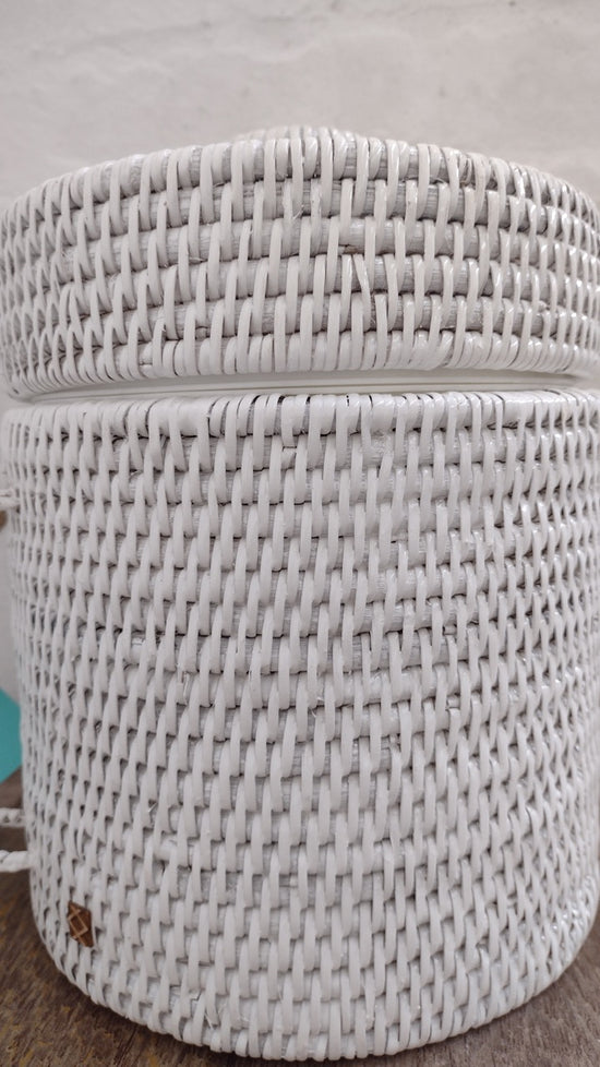 Wonky Sale | Strand Rattan Ice Bucket | White