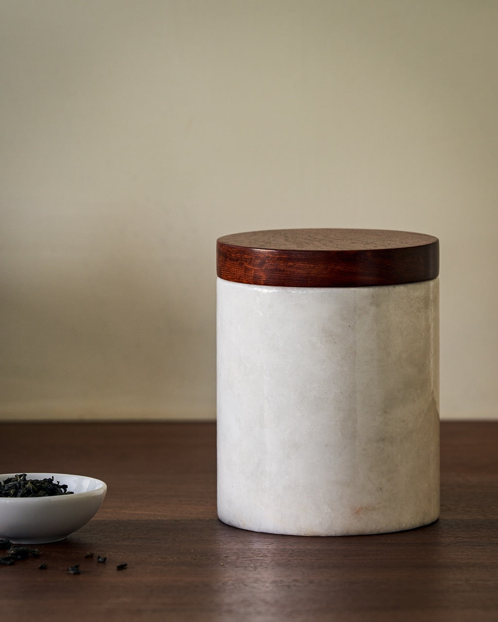 MARBLE CONTAINER authentic with LID