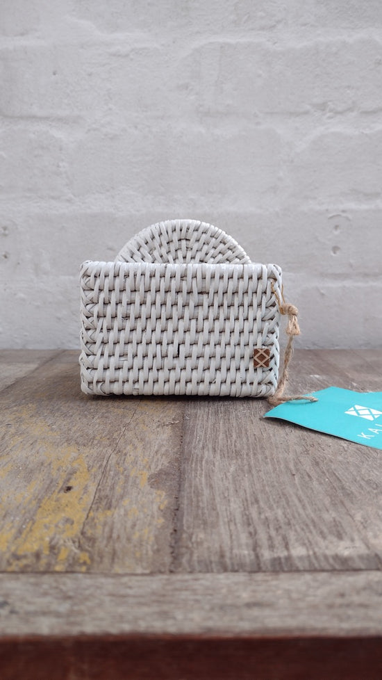 Wonky Latha Coasters in Tub | Set of 6 | White