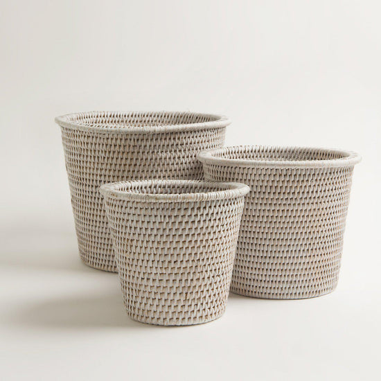 End of Line | Kanbalu Rattan Planter | White
