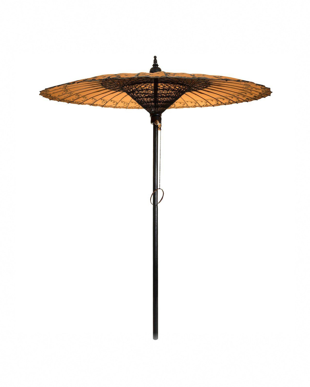 Pathein hand-painted garden umbrella, on a plain background