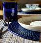 Wonky Latha Placemats | Dark Blue | Set of 2