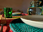 End of Line | Latha Placemats | Set of 4 | Dark Green