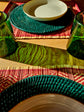 Wonky | Latha Placemats | Green | Set of 4