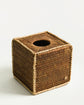 Bagan Rattan Tissue Box Cover | Natural Trim