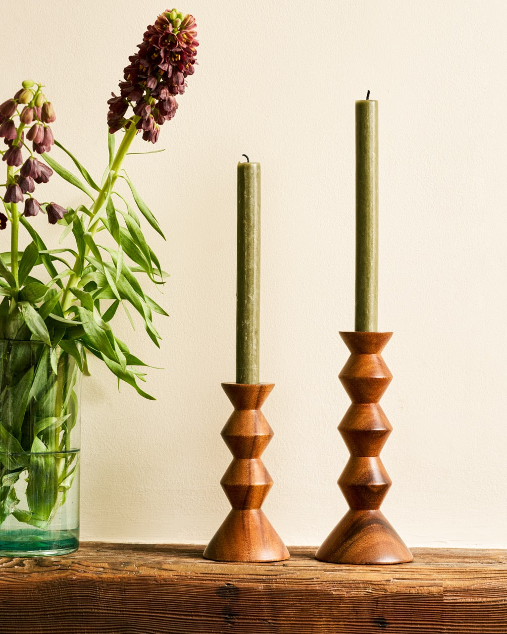 Mizo Wooden Candlesticks