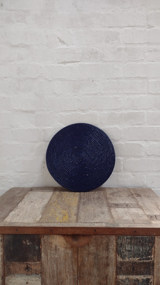 Wonky Latha Charger Plate| Dark Blue