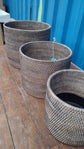 End of Line | Rangoon Rattan Planter | Grey