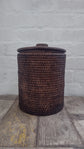 Wonky Strand Rattan Bathroom Bin | Brown