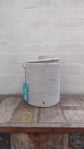 Wonky Strand Rattan Bathroom Bin | White