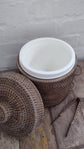 Sample | Strand Rattan Ice Bucket | Grey