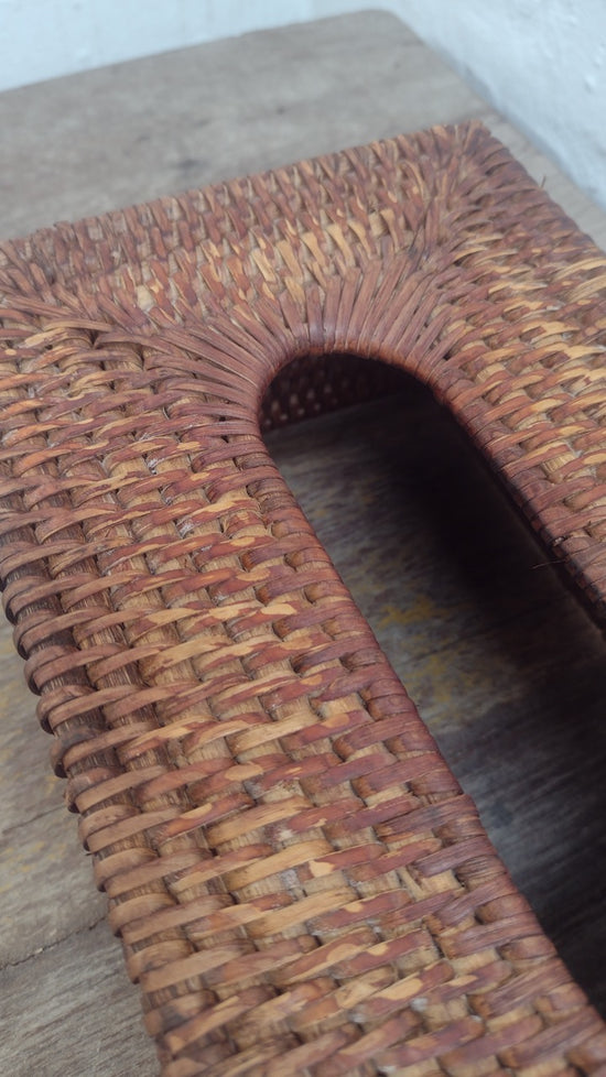 Sample Heho Rattan Tissue Box Cover | Rectangle | Brown