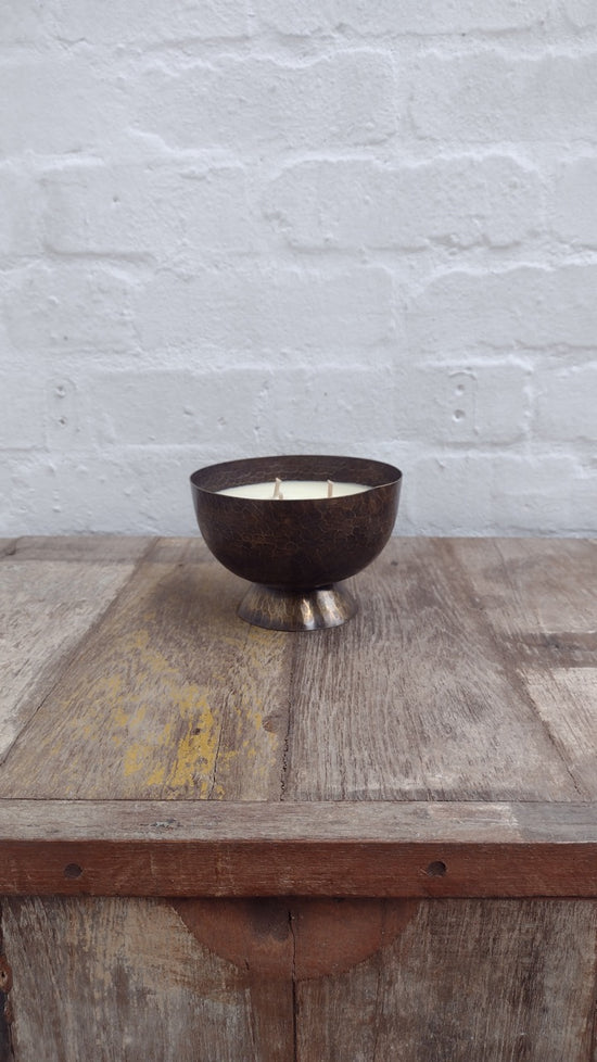 Wonky Irrawaddy Brass Candle Bowl | Peppermint and Tea
