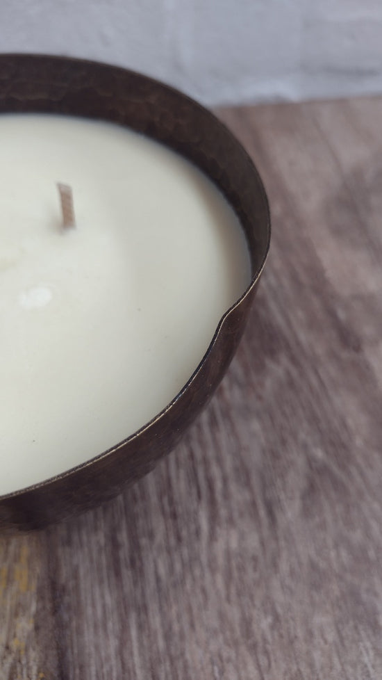 Wonky Irrawaddy Brass Candle Bowl | Peppermint and Tea