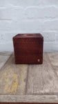 Wonky Heho Rattan Tissue Box Cover | Square | Brown