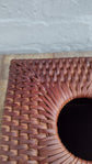 Wonky Heho Rattan Tissue Box Cover | Square | Brown