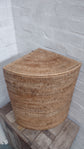 Wonky Ako Rattan Corner Laundry Bin | Natural