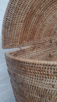 Wonky Ako Rattan Corner Laundry Bin | Natural