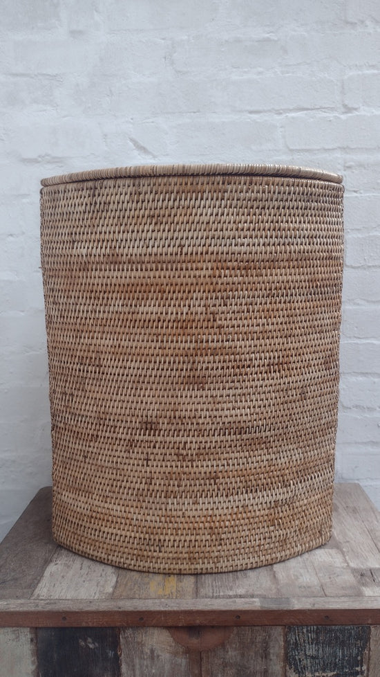 Sample Sale Ako Rattan Corner Laundry Bin | Natural