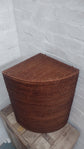 Wonky Ako Rattan Corner Laundry Bin | Brown