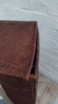Wonky Ako Rattan Corner Laundry Bin | Brown