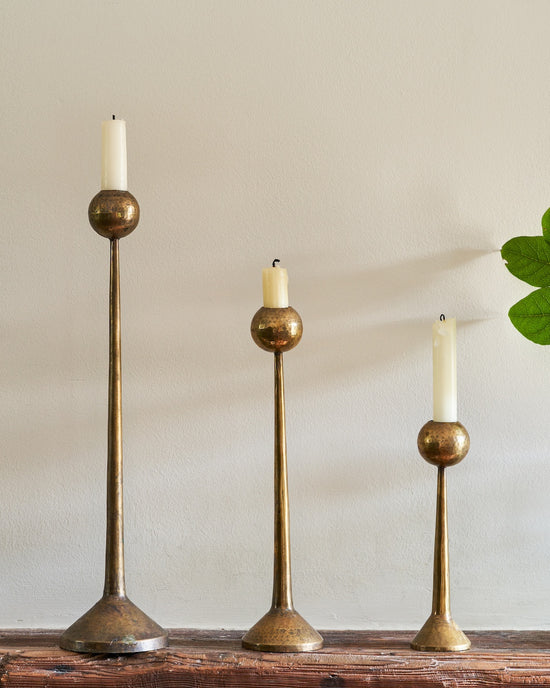 Irrawaddy Brass Candlesticks | Antiqued