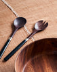 Kuki Wood & Marble Salad Servers