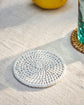 Latha Coasters with Box | Set of 6 |  White