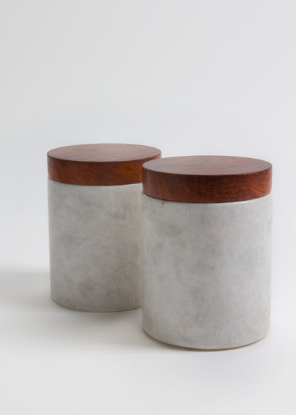 Mandalay Marble Storage Jars