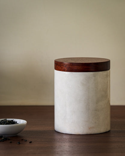 Mandalay Marble Storage Jars
