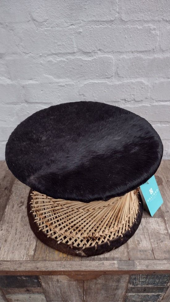 Sample Sale | Kalaya Bamboo Stool | Small | Black Top