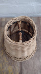 Wonky Sunbird Small Rattan Lampshade | Natural | Candle Clip