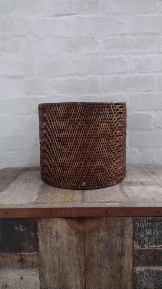 Wonky | Rangoon Rattan Planter | Brown | Large