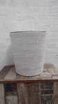 Wonky Tinsa Rattan Laundry Bin | Round White