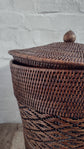 Wonky | Inya Rattan Laundry Bin | Round