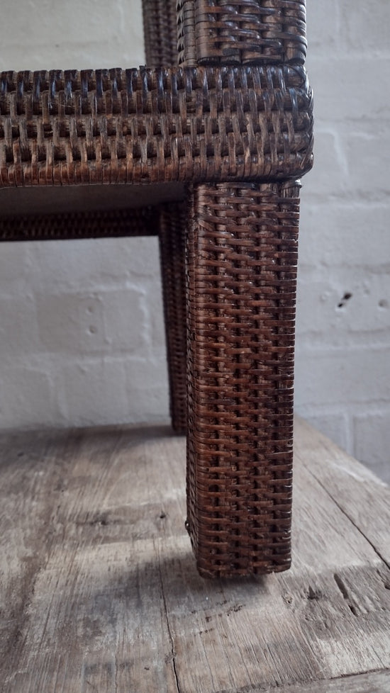 Wonky | Katha Rattan Side Table |  Brown