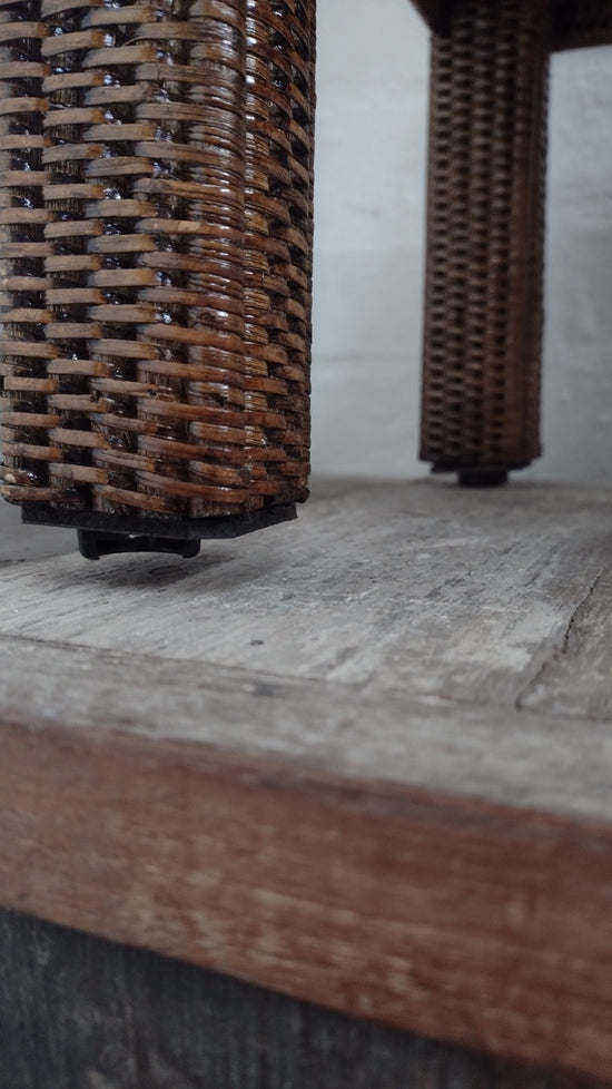 Wonky | Katha Rattan Side Table |  Brown