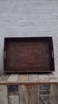 Wonky | Savoy Rattan Tray | Large | Brown