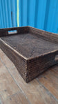 Wonky | Savoy Rattan Tray | Large | Brown