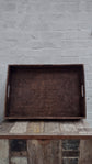 Wonky | Savoy Rattan Tray | Large | Brown