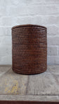 Wonky Strand Rattan Bathroom Bin | Brown