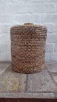 Wonky Strand Rattan Bathroom Bin | Natural