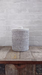 Wonky Strand Rattan Bathroom Bin | White