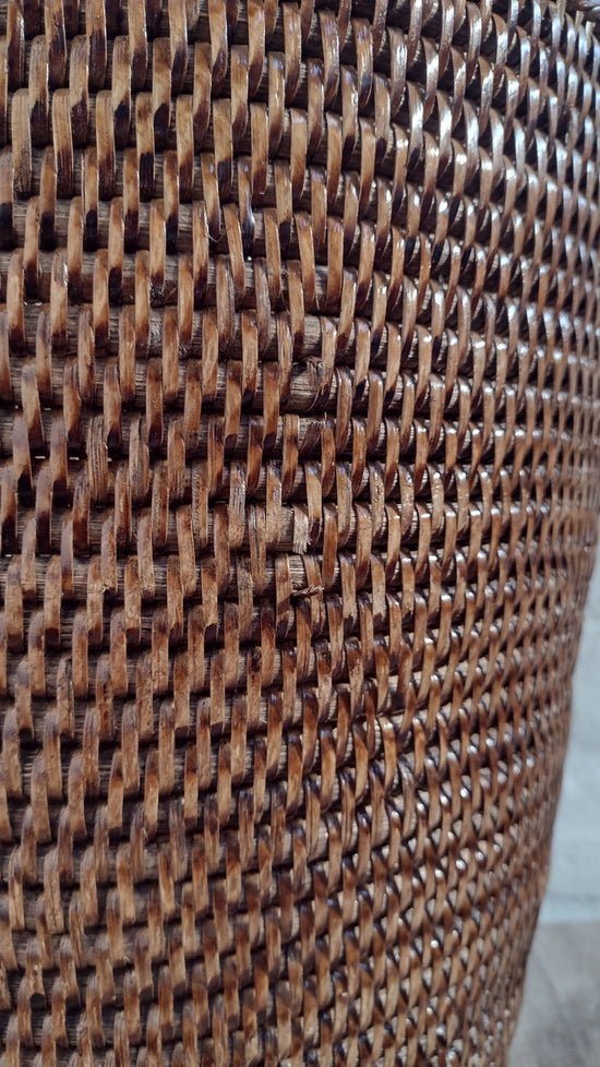 Wonky Dawei Waste Paper Basket | Brown