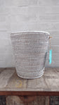 Wonky Dawei Waste Paper Basket | White