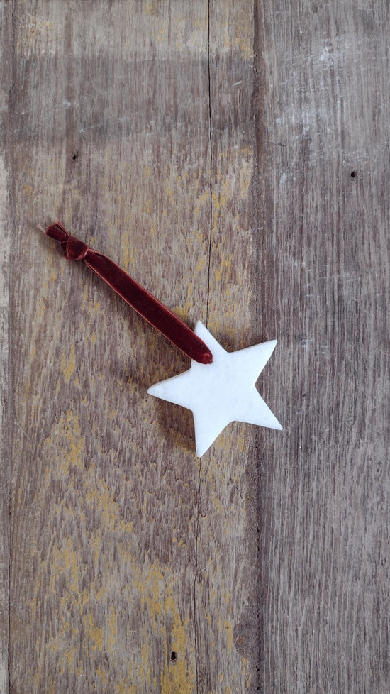 Wonky Christmas | Hanging Marble Star Decoration