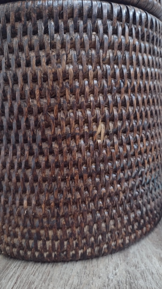 Wonky Sale | Strand Rattan Ice Bucket | Brown