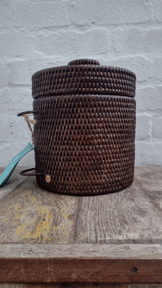 Wonky Sale | Strand Rattan Ice Bucket | Brown