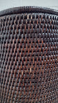 Wonky Strand Rattan Bathroom Bin | Brown