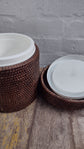 Wonky Sale | Strand Rattan Ice Bucket | Brown